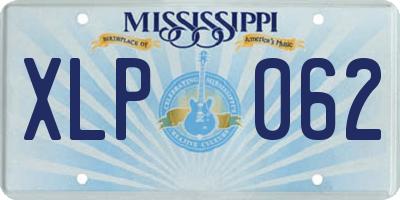 MS license plate XLP062