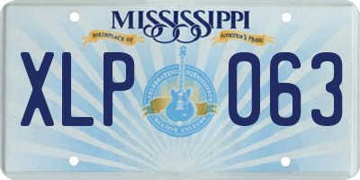 MS license plate XLP063