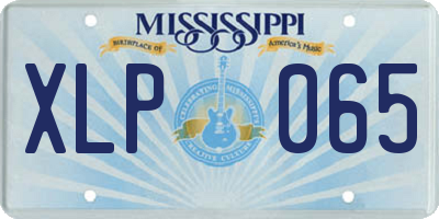 MS license plate XLP065