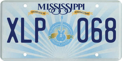 MS license plate XLP068