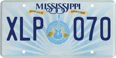 MS license plate XLP070