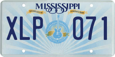 MS license plate XLP071
