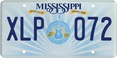 MS license plate XLP072