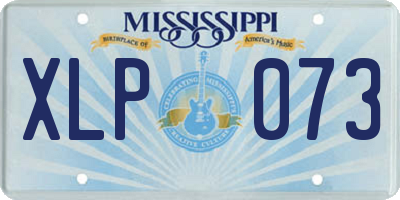 MS license plate XLP073