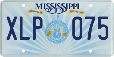 MS license plate XLP075