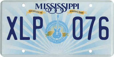 MS license plate XLP076