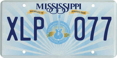 MS license plate XLP077