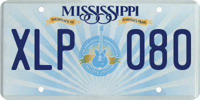 MS license plate XLP080