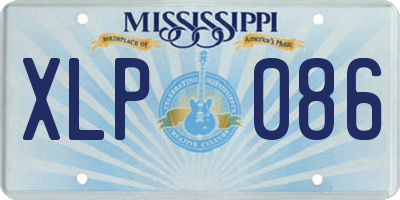 MS license plate XLP086