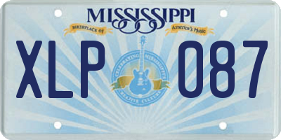 MS license plate XLP087