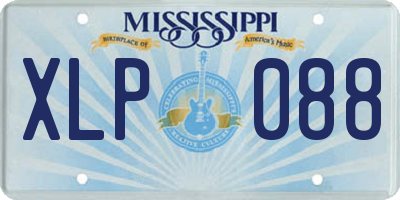 MS license plate XLP088