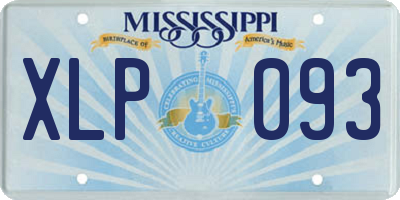 MS license plate XLP093