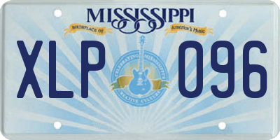 MS license plate XLP096