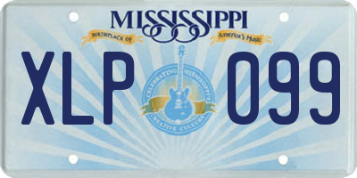 MS license plate XLP099