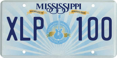 MS license plate XLP100