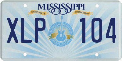 MS license plate XLP104
