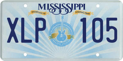 MS license plate XLP105