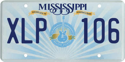MS license plate XLP106