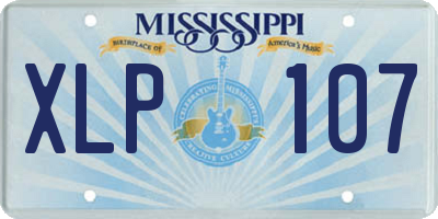 MS license plate XLP107