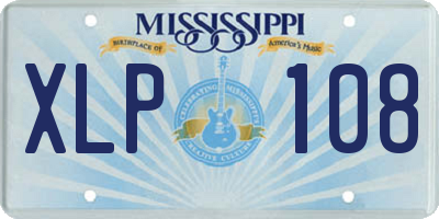 MS license plate XLP108