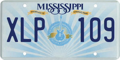 MS license plate XLP109