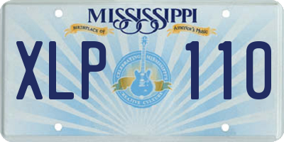 MS license plate XLP110