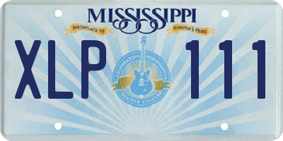 MS license plate XLP111