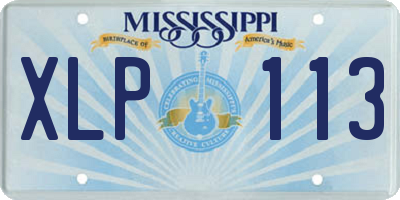 MS license plate XLP113
