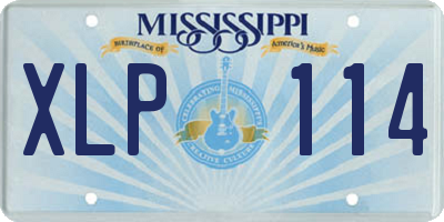 MS license plate XLP114