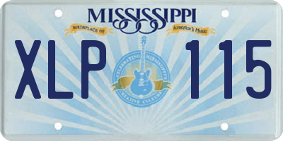 MS license plate XLP115