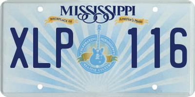 MS license plate XLP116