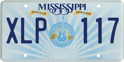 MS license plate XLP117