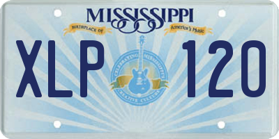 MS license plate XLP120