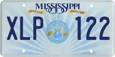 MS license plate XLP122