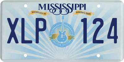 MS license plate XLP124