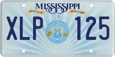 MS license plate XLP125