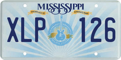MS license plate XLP126