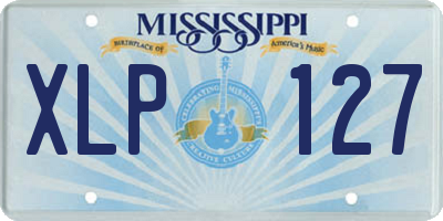 MS license plate XLP127