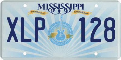 MS license plate XLP128