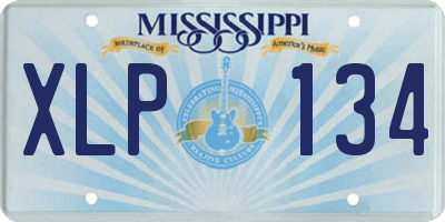 MS license plate XLP134