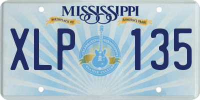 MS license plate XLP135