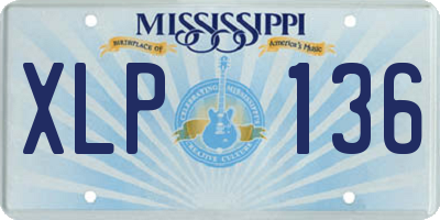 MS license plate XLP136