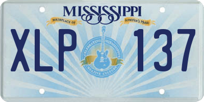 MS license plate XLP137