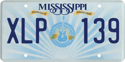 MS license plate XLP139