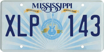 MS license plate XLP143