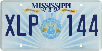 MS license plate XLP144