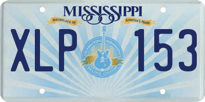 MS license plate XLP153