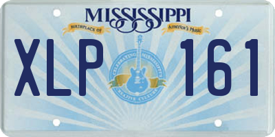 MS license plate XLP161