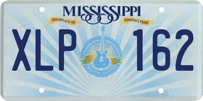 MS license plate XLP162