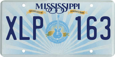 MS license plate XLP163
